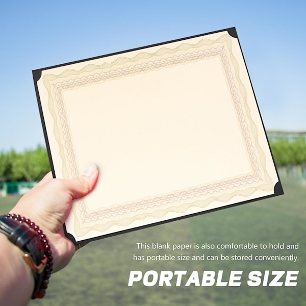 10 stk Blanke Sertifikatpapir Skrivebare Utskriftbare Sertifikat Innvendig Papir For Kontorbruk 30X21cm