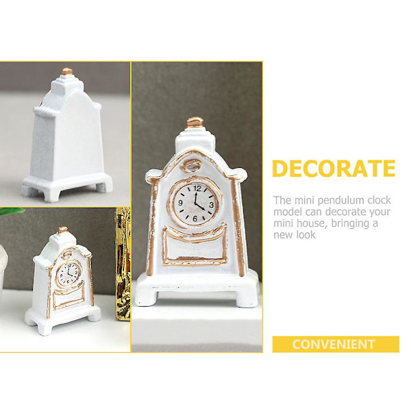 Hjemmedekoration Mini Hus Scene Dekoration Mini Hus Dekoration Retro Stil Pendelur Dukkehussal
