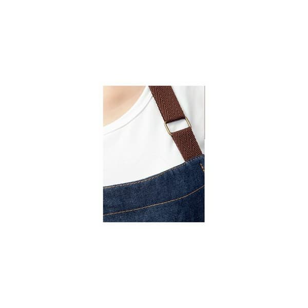 Justerbart denimforkle med store lommer for menn og kvinner, for matlaging og grilling