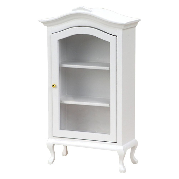 Mini Hus Opbevaringskab Sidebordskab Simuleret Bogreol Model Legetøj Hvid 15X8.5CM White 15X8.5CM