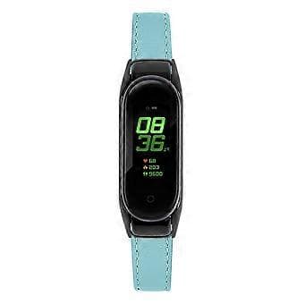 Til Xiaomi Smart Band 8 Ægte Læderrem med Sort Urkasse Stil I Style I