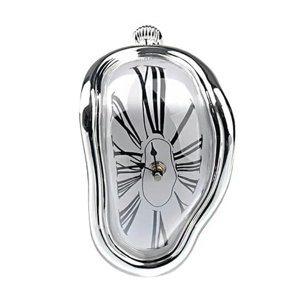 Decorative Dali Clock Melting Clock - Surreal Shelf Desk Model Clock Salvador Dali Inspired Fun Office Desk Clock