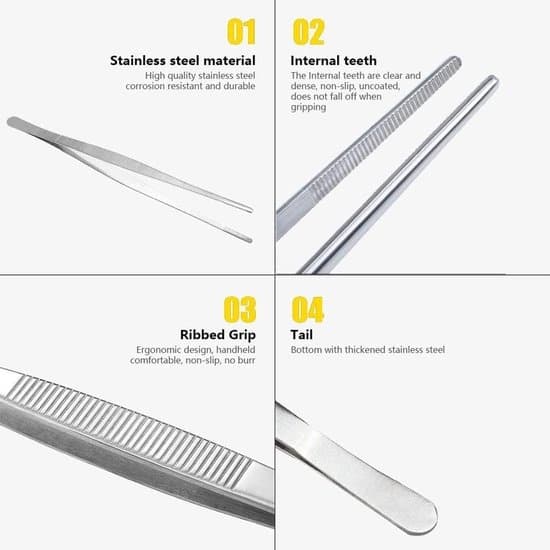 30 cm Professionel Køkkentang med Langt Håndtag – Pincet til Grillning og Bøffer | Rustfrit Stål