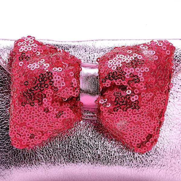 Lille Pige Casual Bowknot Skuldertaske Børneprinsesse Kid Piger Metal Kæde Håndtaske Hvid