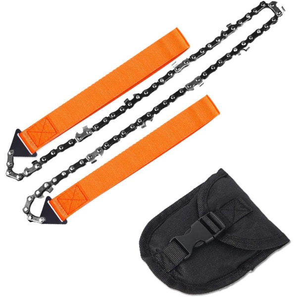 Bærbar motorsav håndsav med pose, sammenfoldelig håndkædesav Survival lommekædesav Foldehåndkædesav nødværktøj