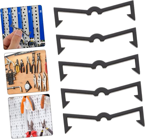 200 stk. pegboard-lås til pegboard-kroge, organiser til opbevaring af garageværktøj, displaykrog