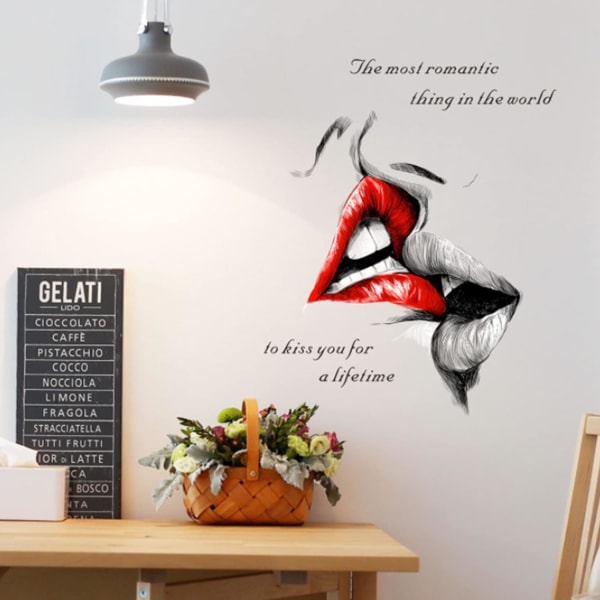 Innovativt väggklistermärke, vackert engelskt bokstavsmönster Avtagbar DIY väggdekor väggmålning för vardagsrummet sovrum 17,7x11,8in