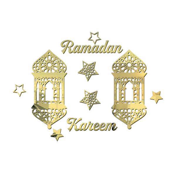 Seinätarra Ramadan Kareem -lyhtytarra Ikkunatarra Koriste Kulta