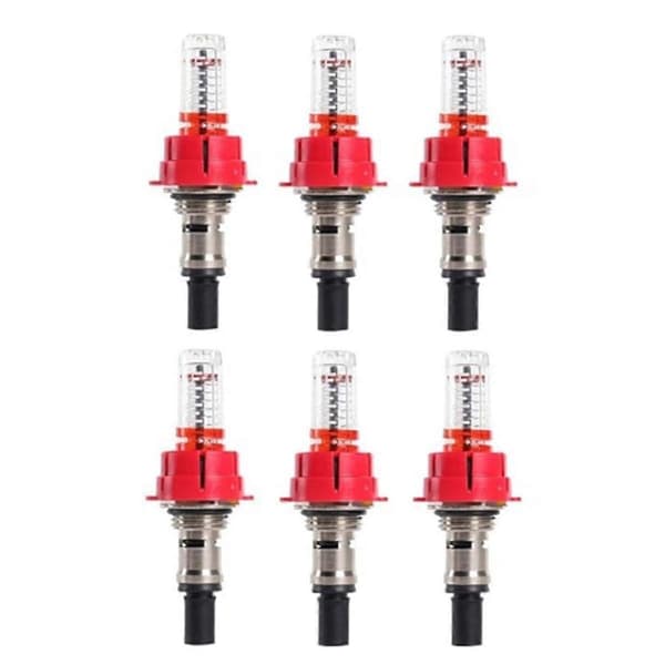 6 pcs Flow Meter for Underfloor Heating Manifold, Visual Flow Monitoring Regulator for Underfloor Heating-FM-