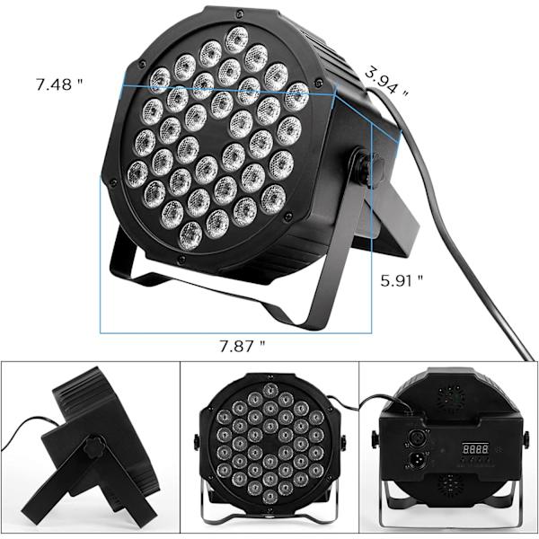 36 LED Partylys Scene Lys med Lydaktiveret Fjernbetjening & DMX Kontrol, Scene Belysning Oplysning til Bryllup Klub Musik