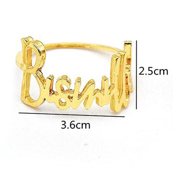 6 st Servett Ringar Bokstav Metall Servett Ring Set Alphabet Servett Spännen Hållare Bord Dekoration För Bröllop, Fest, Jul, Thanksgivingguld gold