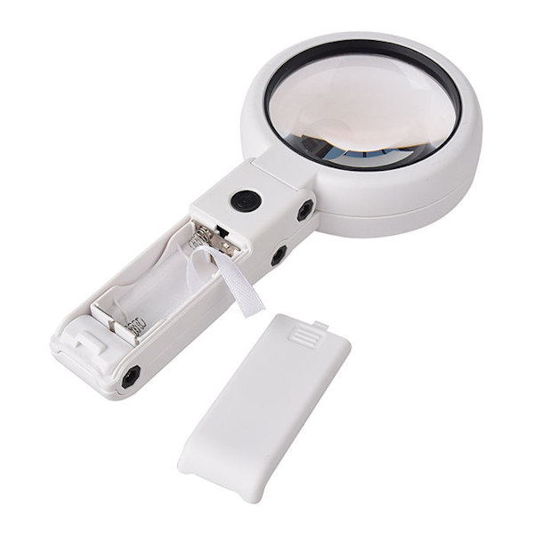 Todelt 5X/11X sammenleggbar forstørrelsesglass bordlampe for lesing, hobbyer, smykker, håndverk eller arbeidsbenk, med 8 LED-lys