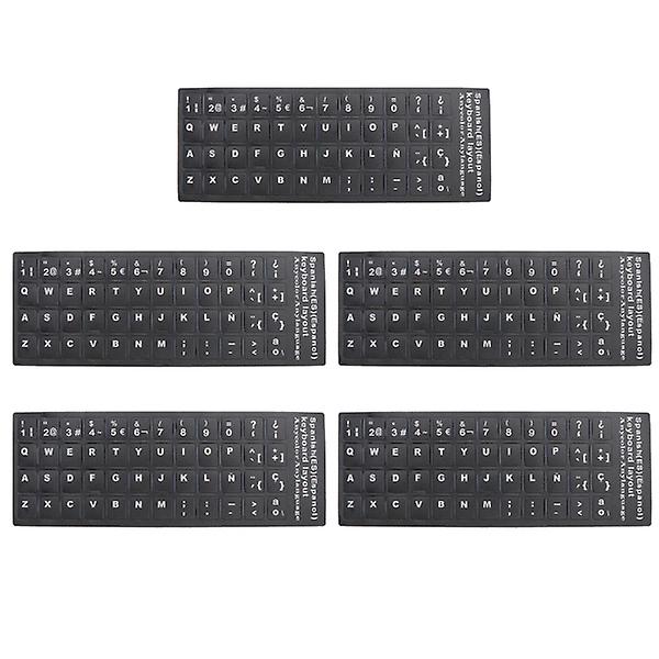 5 Ark med Klistremerker for Bærbar PC, Klistremerker for Datamaskin, Tastaturdeksler, Tastaturmerker, Datamaskin
