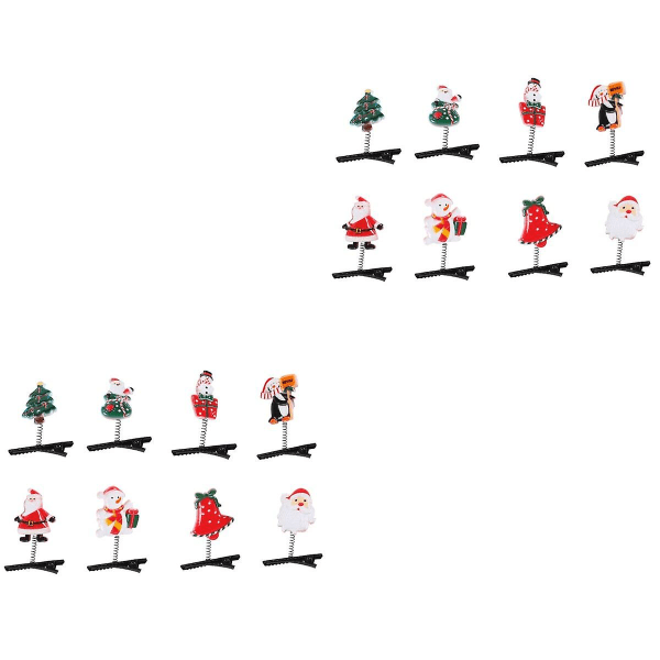 24 stk Hårklipp for barn, juletema, vår, akryl, hårklipp for jenter, 16 stk 4,5*4 cm 16 pcs 4.5*4cm