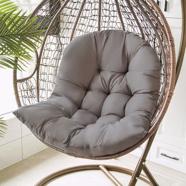 Kurv Egg Chair Sitteputer Hage Hengekøye Vuggeputer mørkegrå dark gray