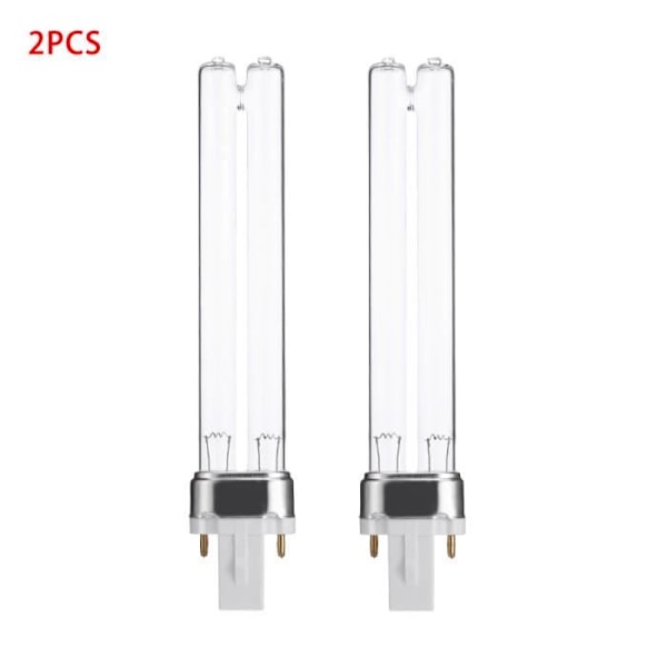 ®RisingFF 2 stk 9W G23 UV-lamper Renere Germicid Ultraviolet Udskiftningsbase Akvarium Sterilisator