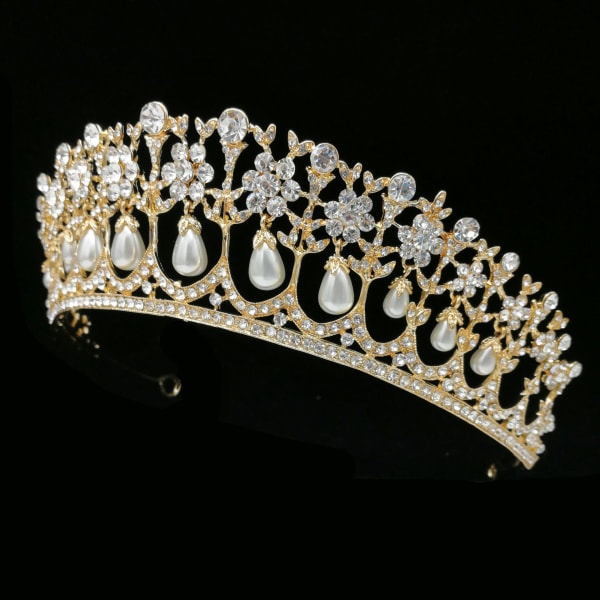 CROWN GUIDE Kristall Rhinestone Queen Bride Tiara Crown för kvinnor Flickor Huvudbonad Vintage Bröllopsfest Födelsedag Bal Bröllop Ti