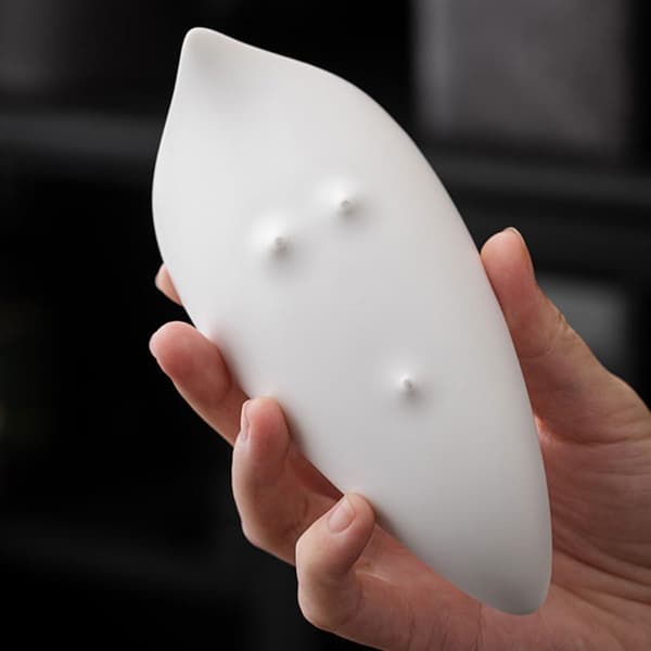 Ceramic Tea Scoop White Portable Multifunctional Tea Scoop with Creative Design Practical