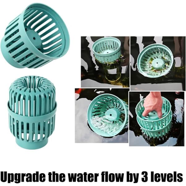 Large Pond Inlet Filter, Protective Cover to Prevent Fish from Entering Aquarium, Drainage Fitting