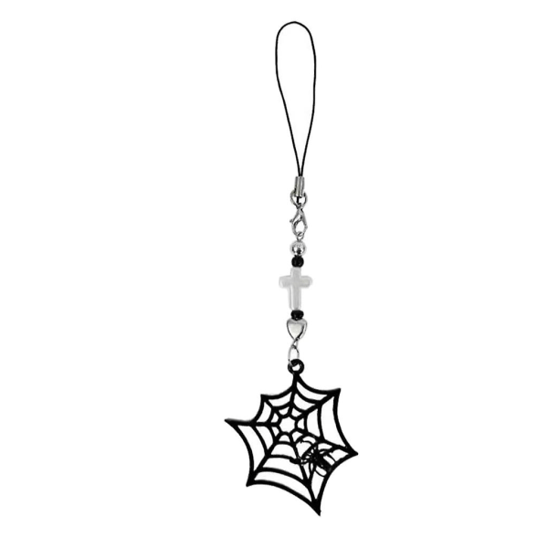 Stil 2DIY handgjorda söta telefonberlock 2000 kvinnors halloweenfavorit svart spindelbandStyle 2