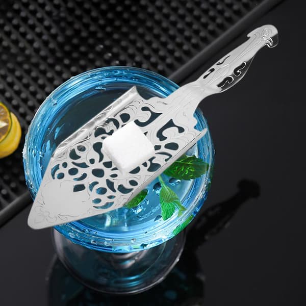 2 stykker absintskeer, absintcocktailske i rustfrit stål, gotisk absintfontæne