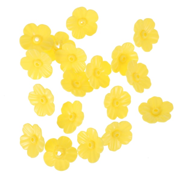 18 stk. Brugbare Kolibri Foder Vandmadere Blomst-formet Fuglefoder Foderredskab Gul 3X3CM Yellow 3X3CM