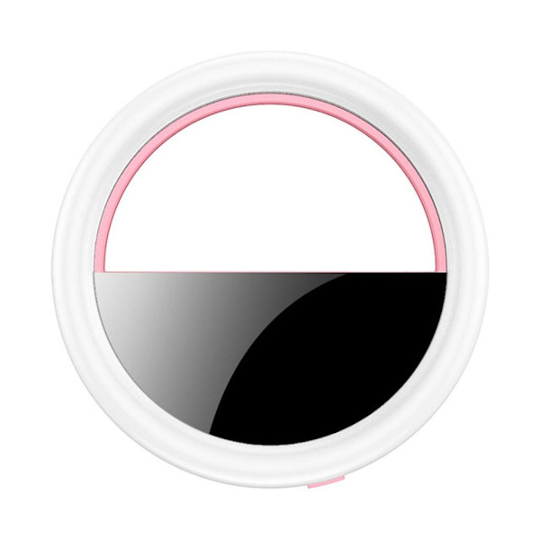 Bærbar Selfie-lys, LED-lys, Stereo-lys, 3 lysstyrkenivåer - Rosa