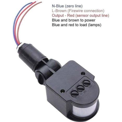 AC 85V-220V Infrared PIR Motion Detector Switch for Charging Lamp