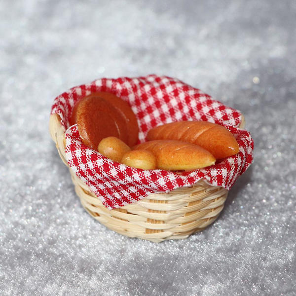 Mini Møbler Mini Hus Ornament Mini Bambuskurv Brød Mini Hus Tilbehør Brødkurv 4X5cm 4X5cm