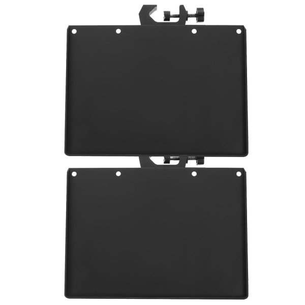 2 stk Lyd Live Sending Mic Abs Stativ Stativ Skål Mikrofon Klemme Holder Svart 24X17.5X2CM
