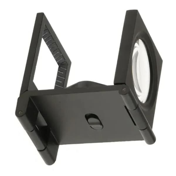 High Performance 10X Foldable Magnifier with Scale, LED Light and Battery for Enhanced Viewing Experience