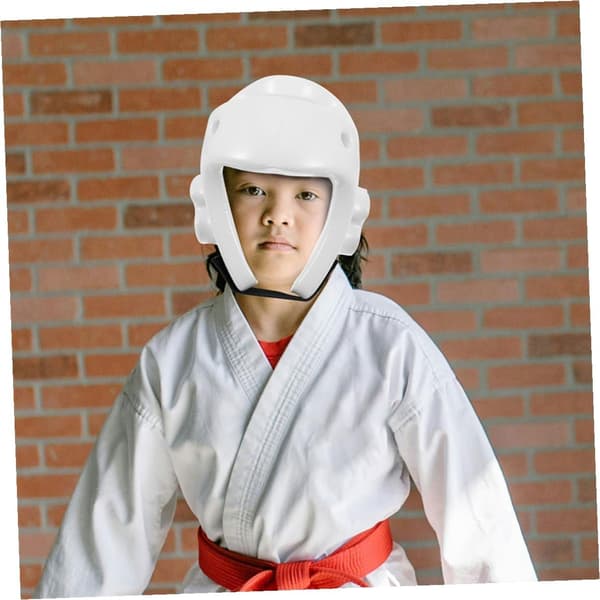 Boxing Head Guard White L, Taekwondo Sparring Helmet Padding, Protective Headgear