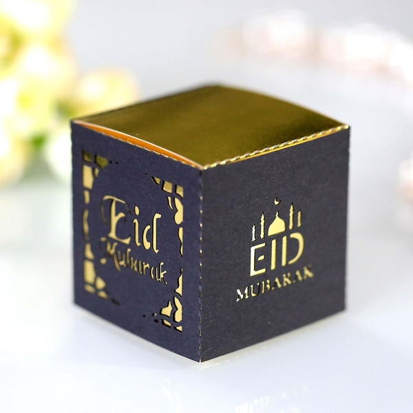 50x Godteriboks Ramadan Gaveboksforsyning Elfenbenshvit