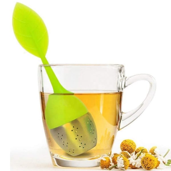 Silikon Te-Infuser Filter, Blomst Te-Sigte, Te-Infuser, Te-Ske til Løse Te, Rustfrit Stål, Te-Kugle, Silikon