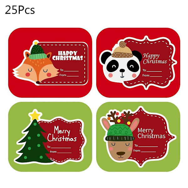 100 kpl Merry Christmas -tarrat, kirjoitettavat nimilaput, jouluiset tarrat, kirjoitettavat tarrat M1