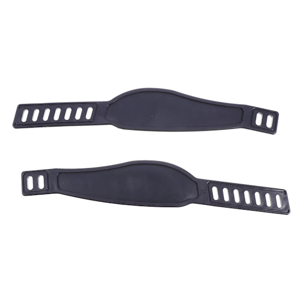 2 stk. Træningscykel Pedalstropper Justerbare Cykelpedalstropper Fitnessudstyr Sort 33X5X0.4cm