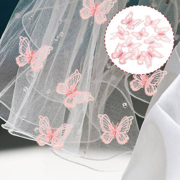 10 stk. broderitilbehør Dobbeltlags Organza Patches Strygemærker Broderiapplikationer