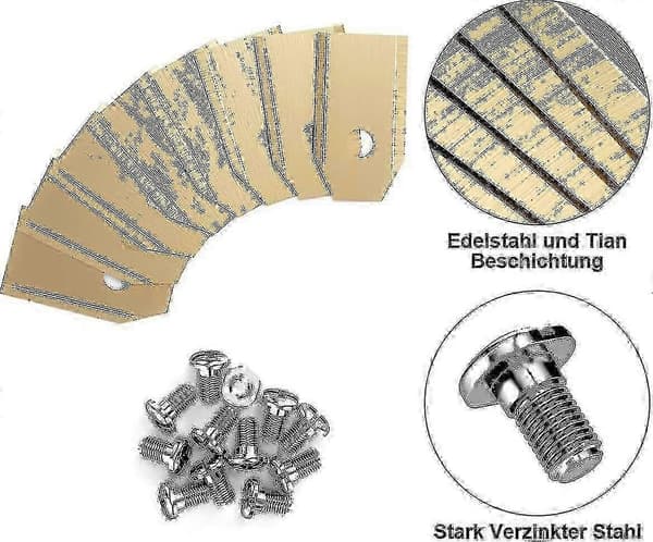 Titanium Udskiftningsblade til Plæneklipper, 30-pak Plæneklipperblade, Perfekt Gave til Plænepleje