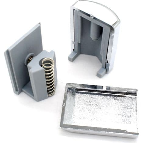 Set med 4 nedre duschdörrkrokar, krom / rullar, YQ-1012