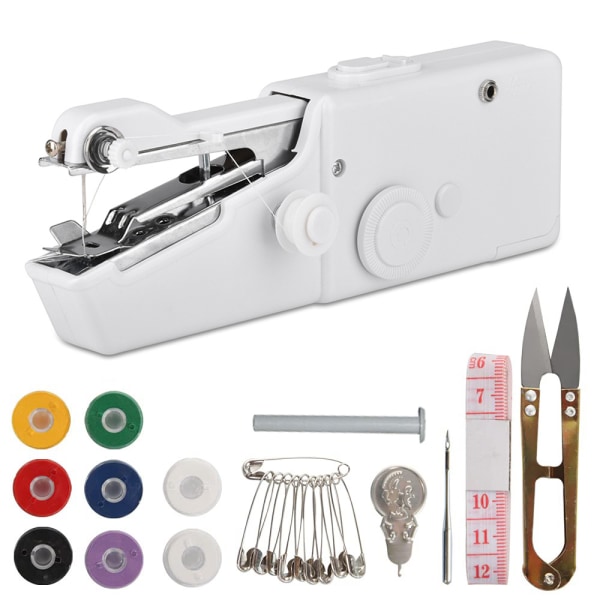 Portable Handheld Electric Sewing Machine Small Mini White Sewing Machine