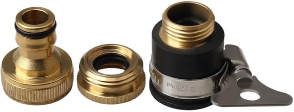 Rund kranadapter, 1/2'' til 3/4'' diameter messing slangekoblinger Universal hageslange kranadapter