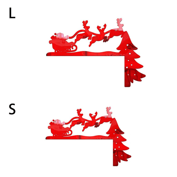 4 stk/sett Avtakbare Bryterklistremerker 3D Julenissen Veggklistremerker Lys