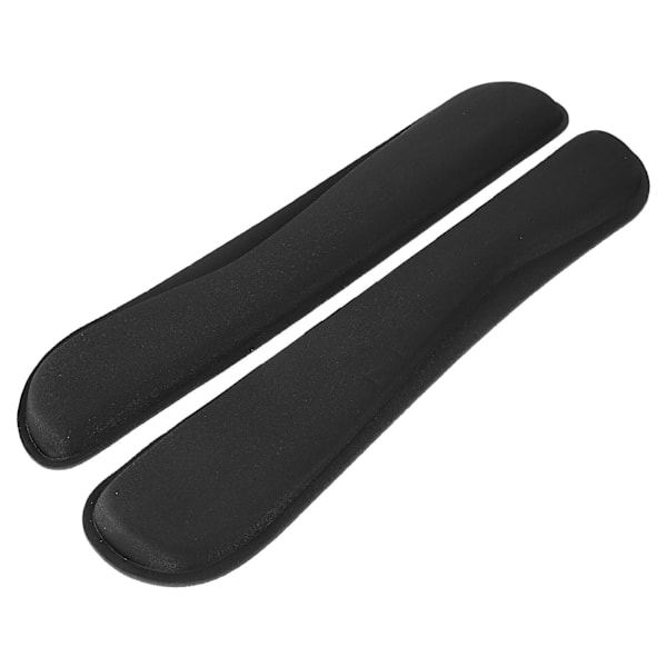 2 st Handledsstöd för tangentbord Ergonomiskt Minnesskum för kontorsdator Svart 44X8X2CM