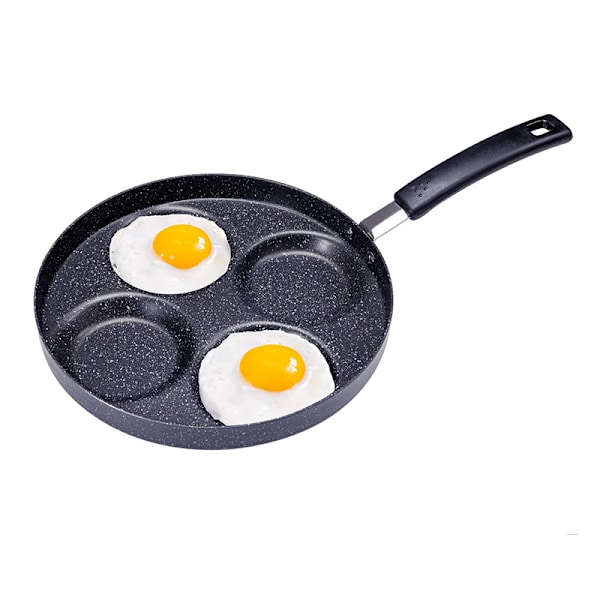 Stekpanna med 4 platser i aluminiumlegering för pannkakor, stekta ägg eller vad du behöver utan att behöva röra maten, en grundläggande stekpanna