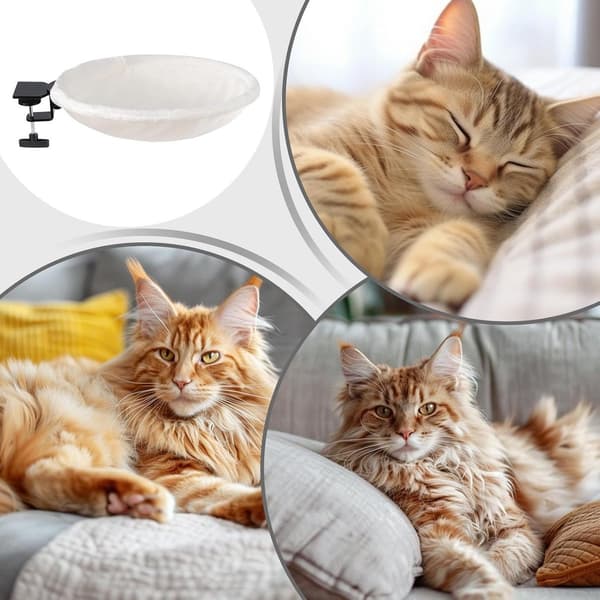 Cat Hammock - Window Hammock for Cats - Hammock for Cat Table and Study with 20 kg Load Capacity - Washable Bed (bt)