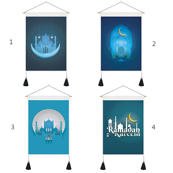 Tyylit 4Tapestry Seinämaalaus Art Deco Mubarak Kuun Kuvio Koti Makuuhuone Olohuone Toimisto KoristeluTyylit 4