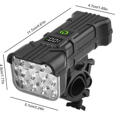 Bike Light - Rechargeable with 5 Modes and Horn - Bicycle Headlight