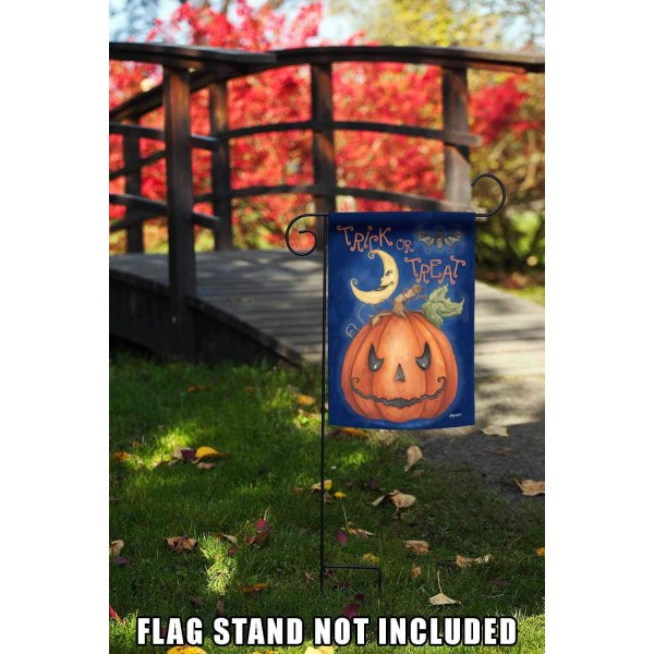 12x18 Tommer Have Græskar Godbidder Halloween Flag Dobbeltsidet til Udendørs Lanterne Hus Have Dekoration
