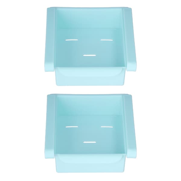 2 Pcs Refrigerator Organizer 5 Vents Ventilation and Drainage Integrated Handle Refrigerator Storage Rack