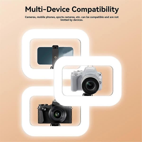 Handheld Ring LED Rechargeable Fill Light Portable Mobile Phone Live Broadcast Photography Desktop S